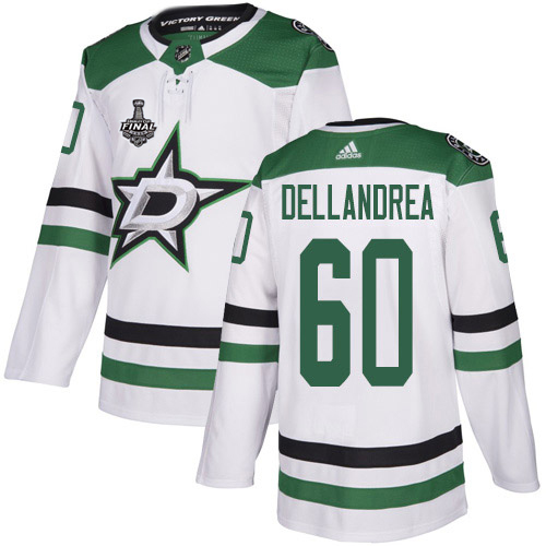 Adidas Men Dallas Stars 60 Ty Dellandrea White Road Authentic 2020 Stanley Cup Final Stitched NHL Jersey